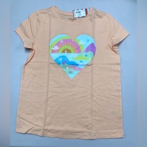Cat & Jack Peach Heart Graphic Kids T-Shirt
